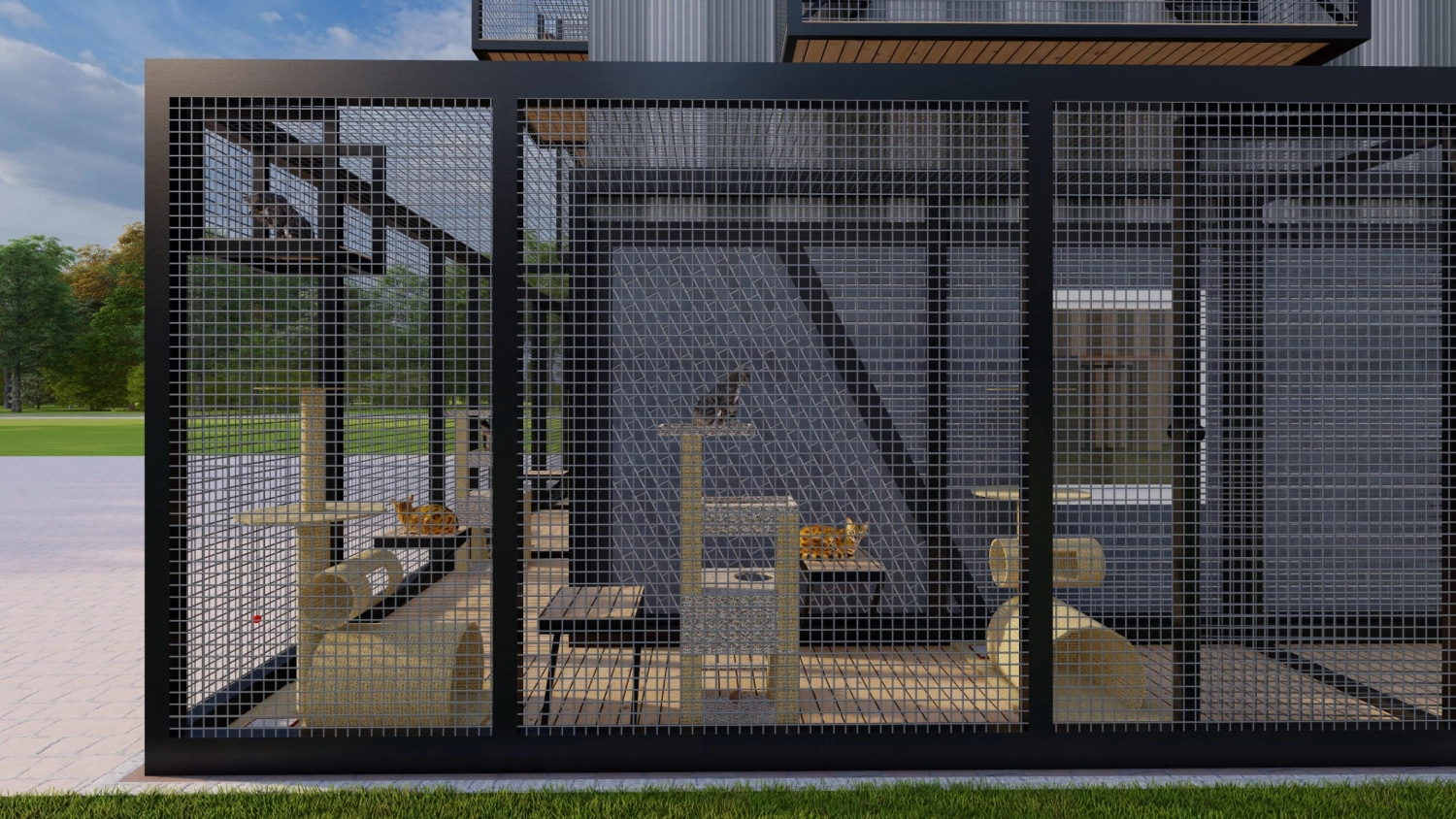 Außengehe Katzenpension Miau